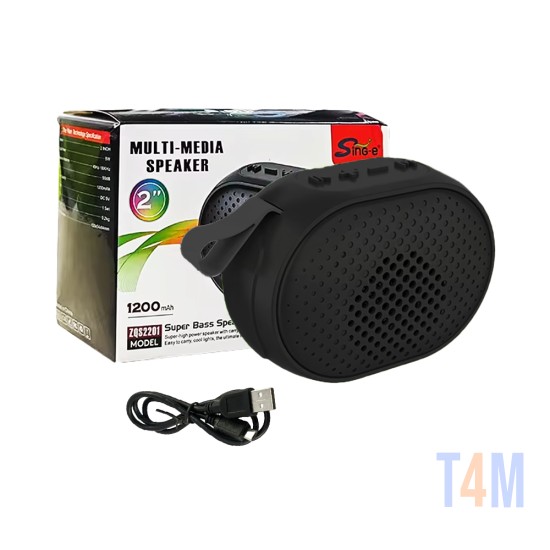 Sing-e Mini Portable Wireless Speaker ZQS2201 Black